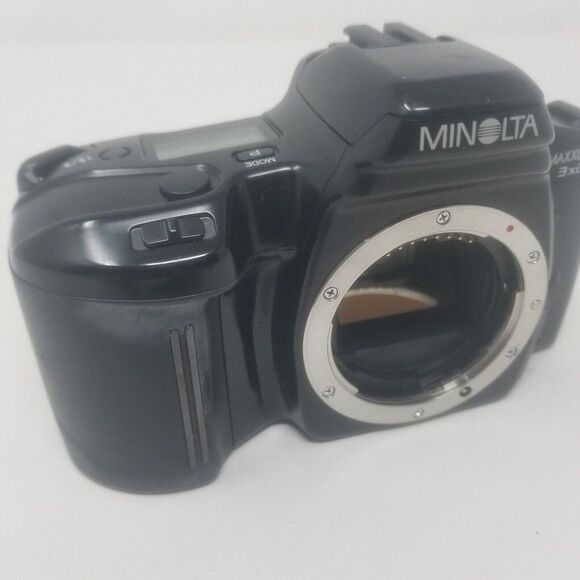 Minolta Maxxum 3Xi 35mm SLR Film Photography Black Camera Body Auto Focus Flash - Picture 4 of 11